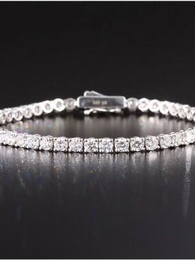 Sterling Silver 8.72 CTW Diamond Tennis Bracelet